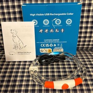 Dog collar USB Rechargeable LED